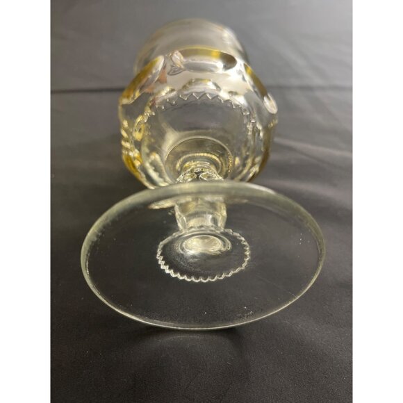 Vintage Indiana Glass Kings Crown Yellow&Clear by Tiffin 5 3/4” - Picture 5 of 7